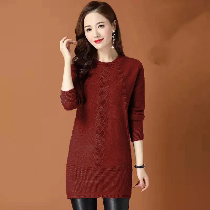 Fashion Loose O-Neck All-match Knitted Folds Sweaters Women\'s Clothing 2023 Autumn Winter Loose Commuter Pullovers Casual Tops