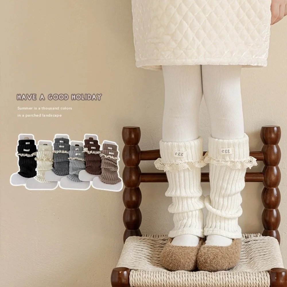Cute Thickened Leg Warmers for Girls Keep Warm Knitted Pile Sock Comfortable Lolita Middle Tube Socks