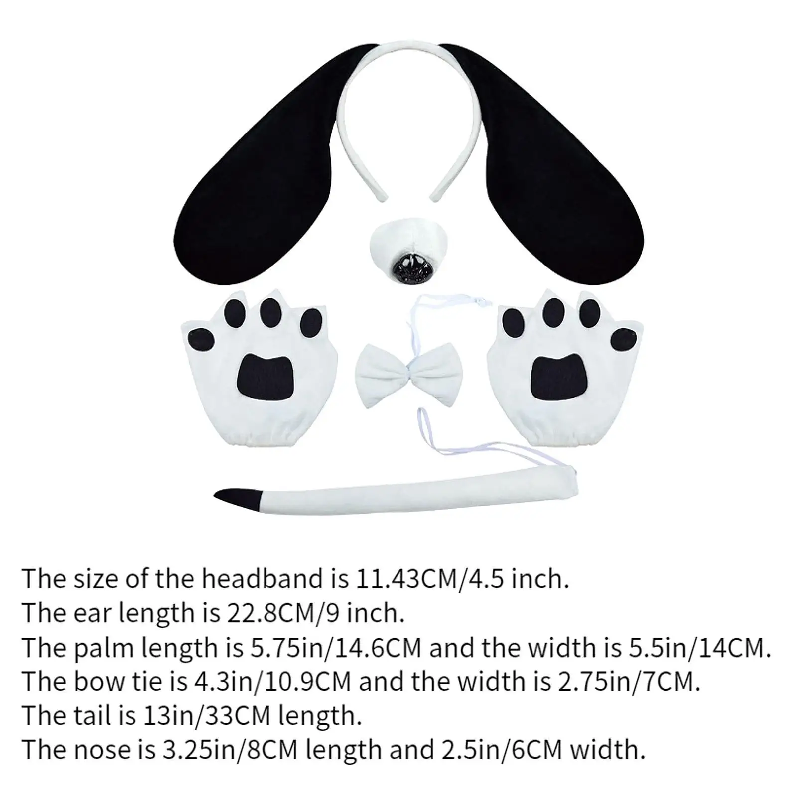 Puppy Dog Ears and Long Tail Set for Masquerade Stage Performance Birthday