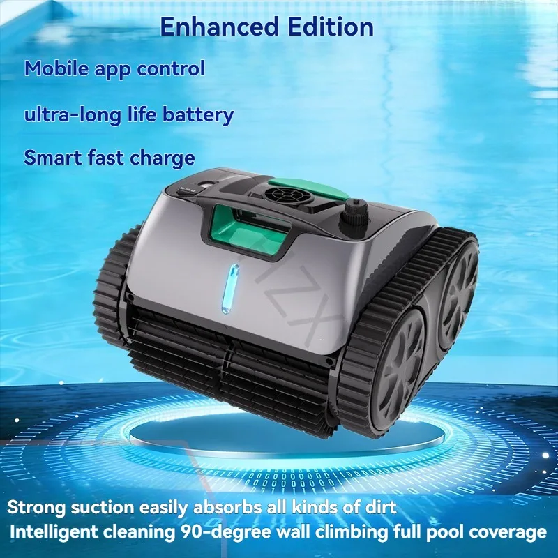 Máquina de Sucção de Esgoto para Piscinas Totalmente Automática, Robô de Limpeza Subaquática, Dispositivo de Limpeza de Tartaruga Aquática Sem Fio de Longo Alcance