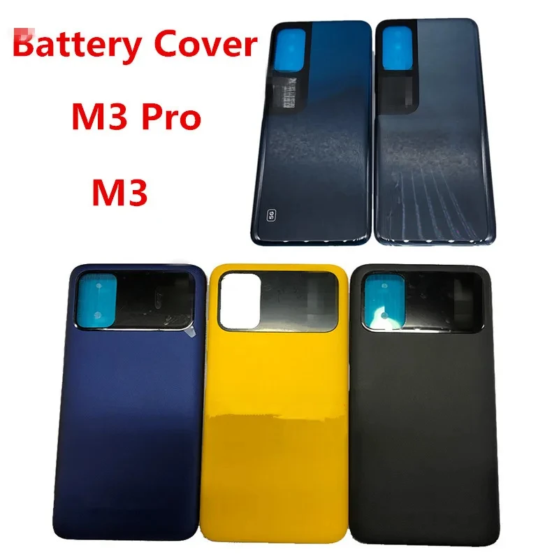 

Корпус для Xiaomi POCO M3 Pro 5G, пластиковая крышка аккумулятора, ремонт, замена, задняя крышка телефона, задняя крышка, логотип, клей