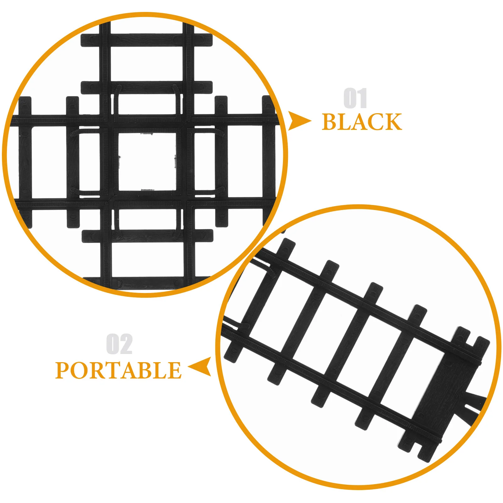 مجموعة مسار القطار البلاستيكي، تصميم واقعي، حواف ناعمة آمنة، قيمة تعليمية ممتعة، مسارات السكك الحديدية المصغرة، ديكور طاولة الرمل #6