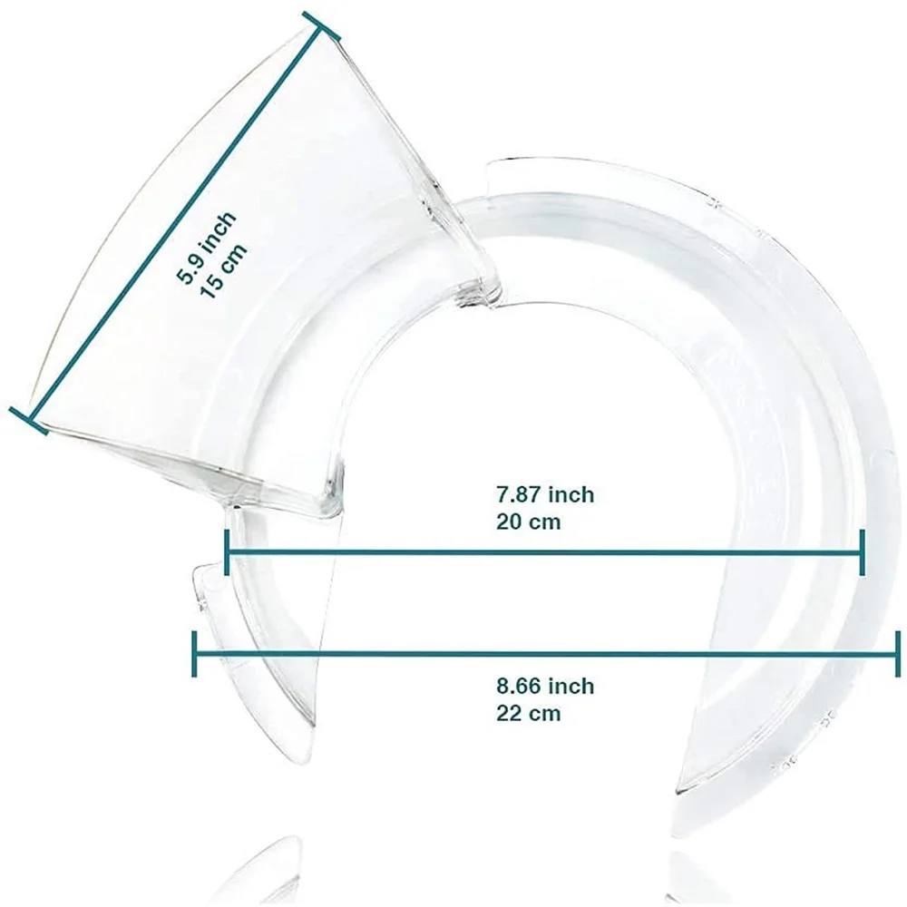 W 10616906   Couvercle de bol de bouclier verseur pour Kitchenaid 4.5 et 5 QT, bols de mélangeur sur socle à tête inclinable polie ou brossée uniquement pour KN1PS