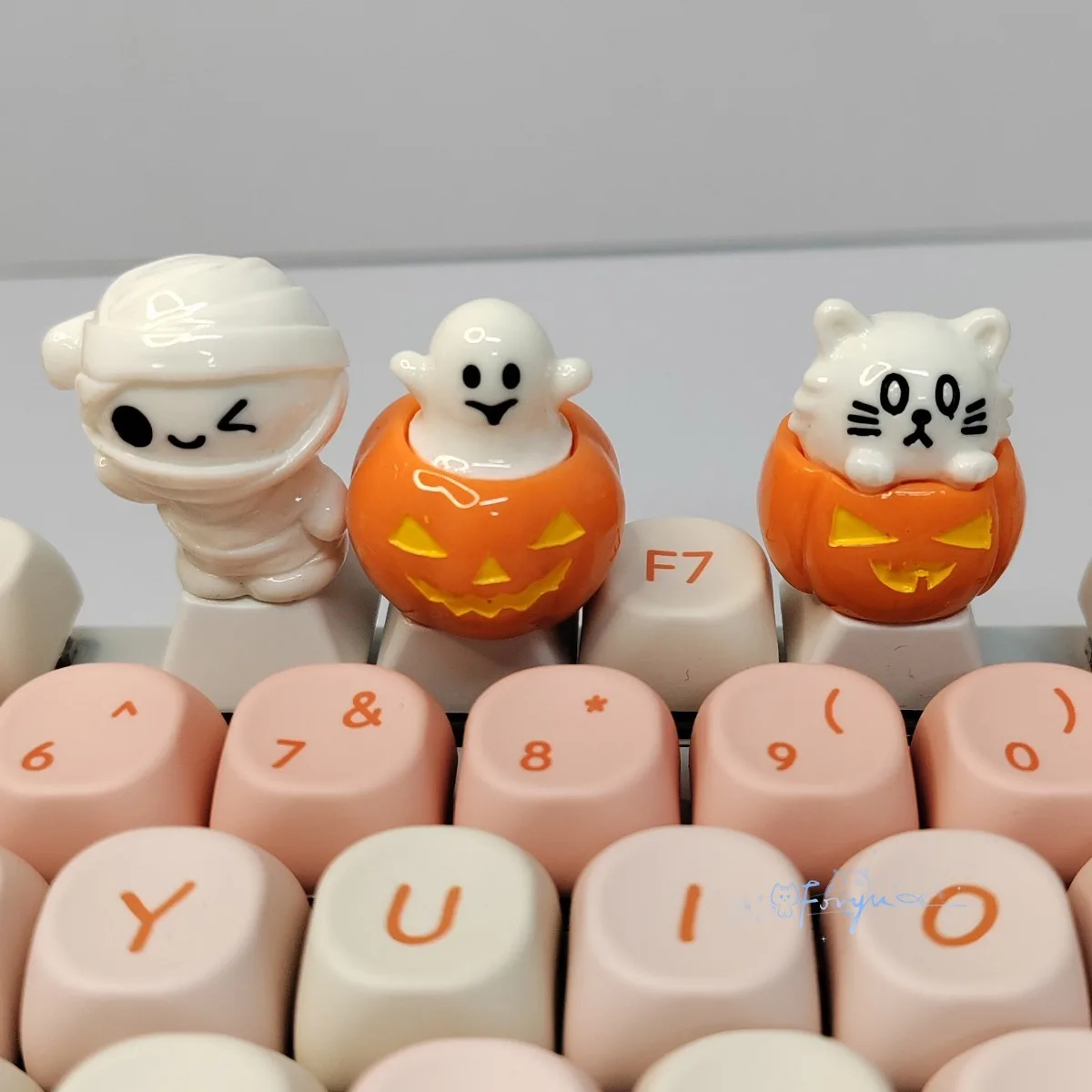 1PC Mummy Ghost Keycap Halloween Office ESC Gaming Keycaps DIY Cross Axis Mechanical Keyboard Key Cap Friend Girl Gift