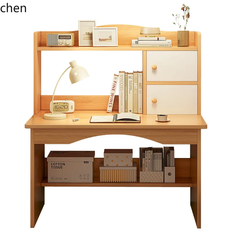 PYH Student Study Computer Home Simple with Bookshelf and Chair Set Bedroom Simple Writing
