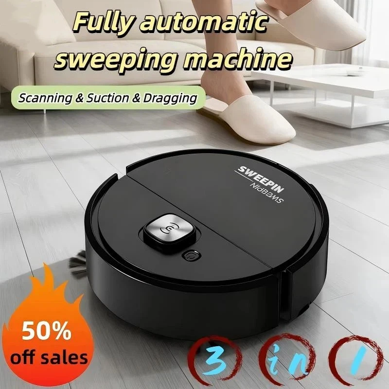 3-in-1 Low Noise Mini Sweeping Robot Intelligent Sweeping Integrated Fully Automatic Cleaning Sweeping Machine Appliance