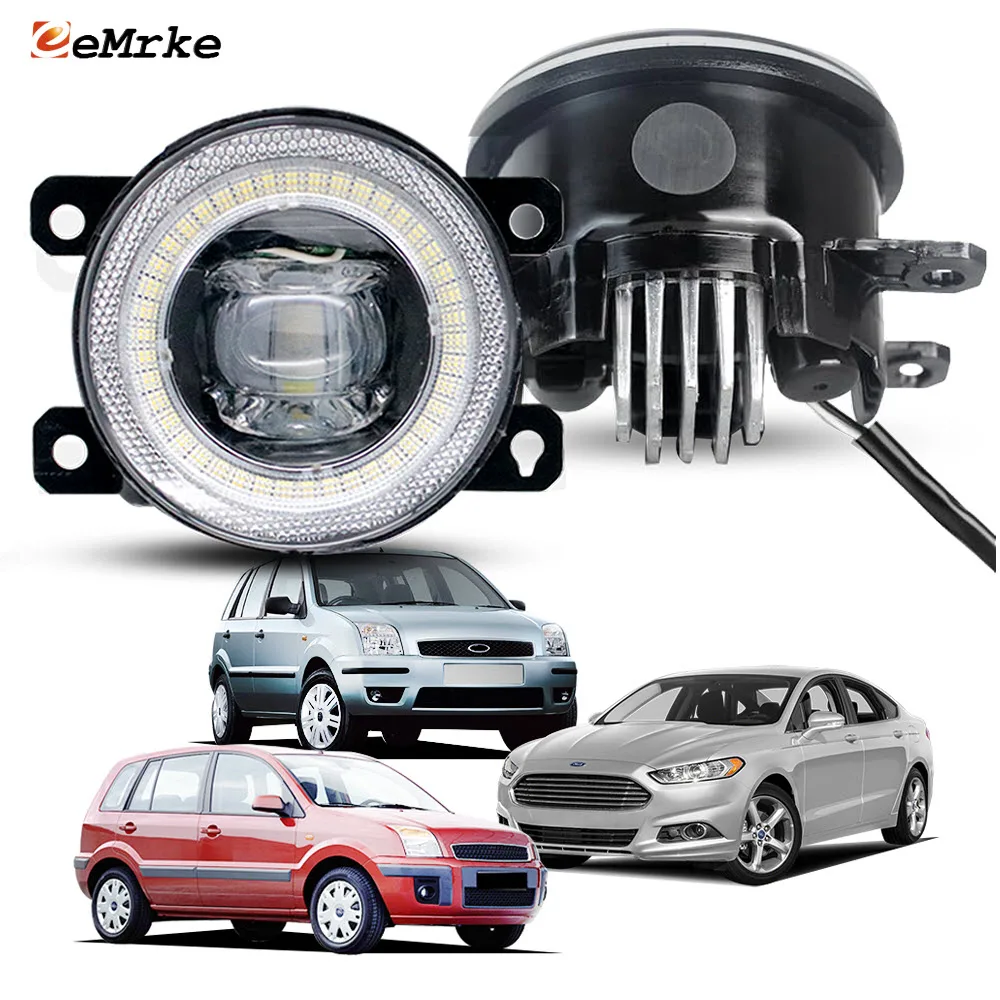 

Обновление светодиодных противотуманных фар для Ford Fusion Estate JU Mondeo CD391 V 2013-2018, аксессуары для противотуманных фар с диафрагмой «ангельский глаз»