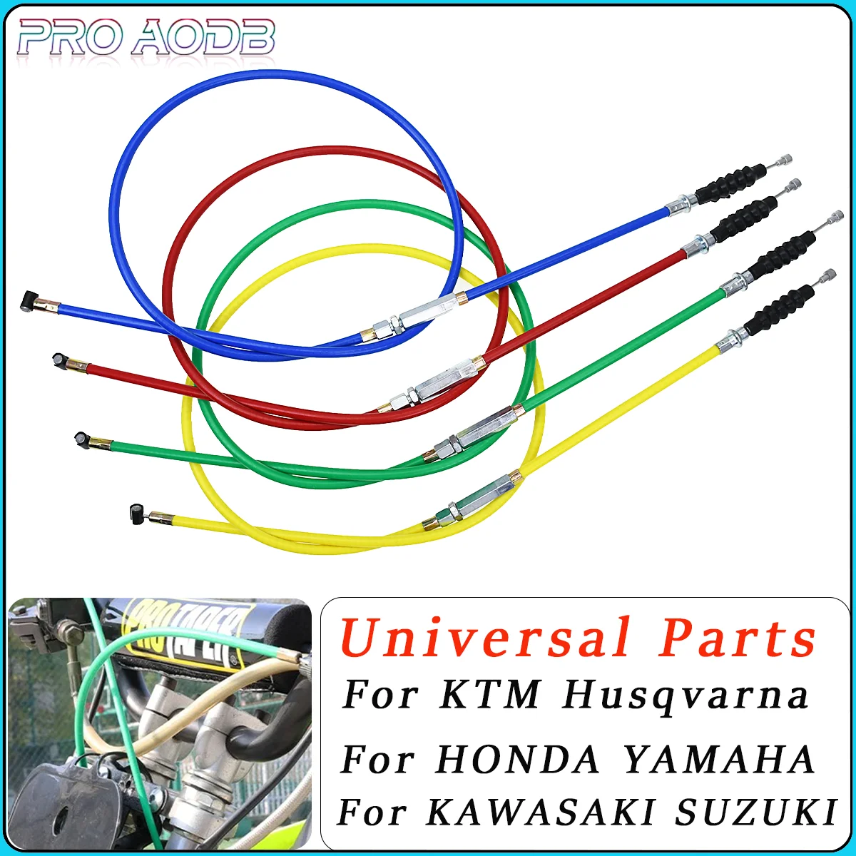 Motorcycle Clutch Cable 980mm Adjuster For Yamaha Honda KTM Kawasaki KXF KLX KX Suzuki 125-500 Dirt Bike ATV Scooter Motocross