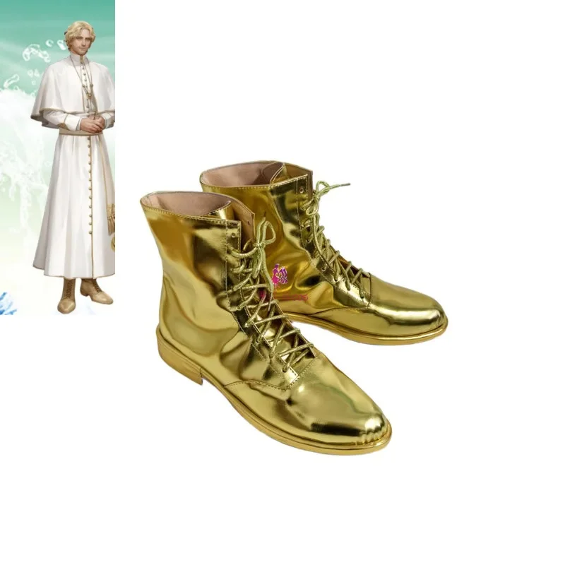 Lord of Mysteries Adam Cosplay Shoes the Angel of Imagination Golden Boots Carnival Party Halloween Costume Boots