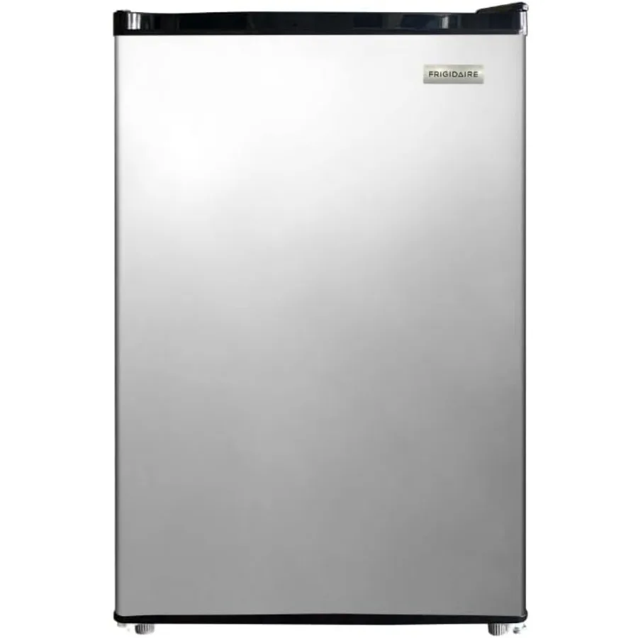 Compact Fridge 4.5 Cubic Feet Stainless Steel Cool Storage for Kitchen Bedroom Portable Mini Refrigerator with Adjustable Shelv