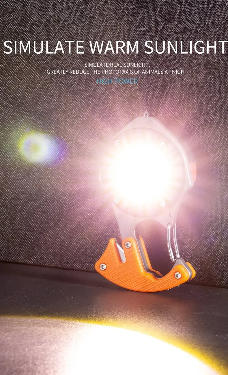 Multifunctional Portable Highlighting Light Type-c Fast Charging Large Capacity Battery Life Keychain Lamp COB Flashlight