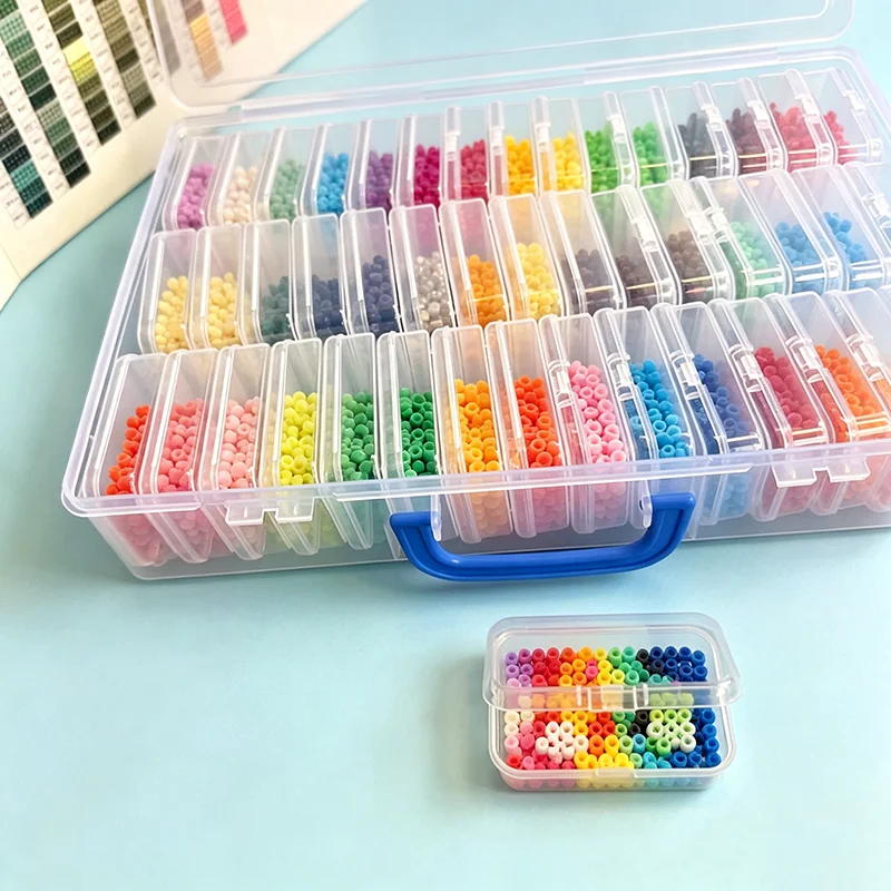 10/24/45Pcs Plastic Storage Box Set  Portable Compact Organizer for Jewelry, Crafts & Accessories with Individual Compartment