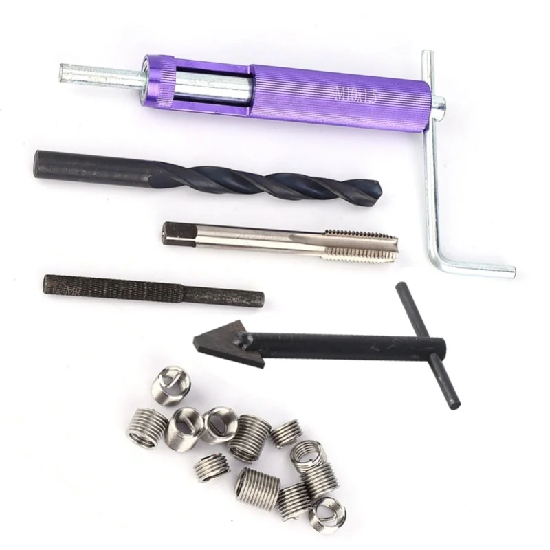 M10 X 1.25 Thread Repair Insert Kit 12PCS Screw Sleeve 1D 1.5D 2D(M10 )