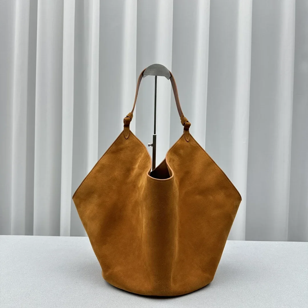 K * haite-Bolso de mano de ante para mujer, bolsa de piel de becerro de alta capacidad, diseño de lujo, nuevo, 2023