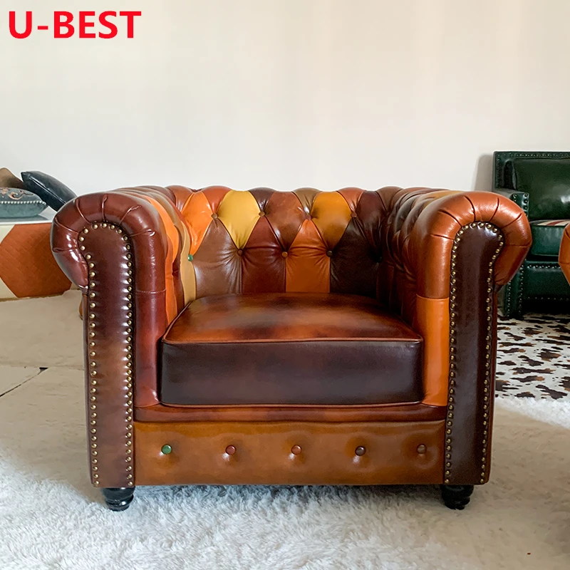 

U-Best Classic Single Club Armchairs Leather Sofa Couch Canape Divano Mueble Salon Muebles De Salon Furniture Living Room