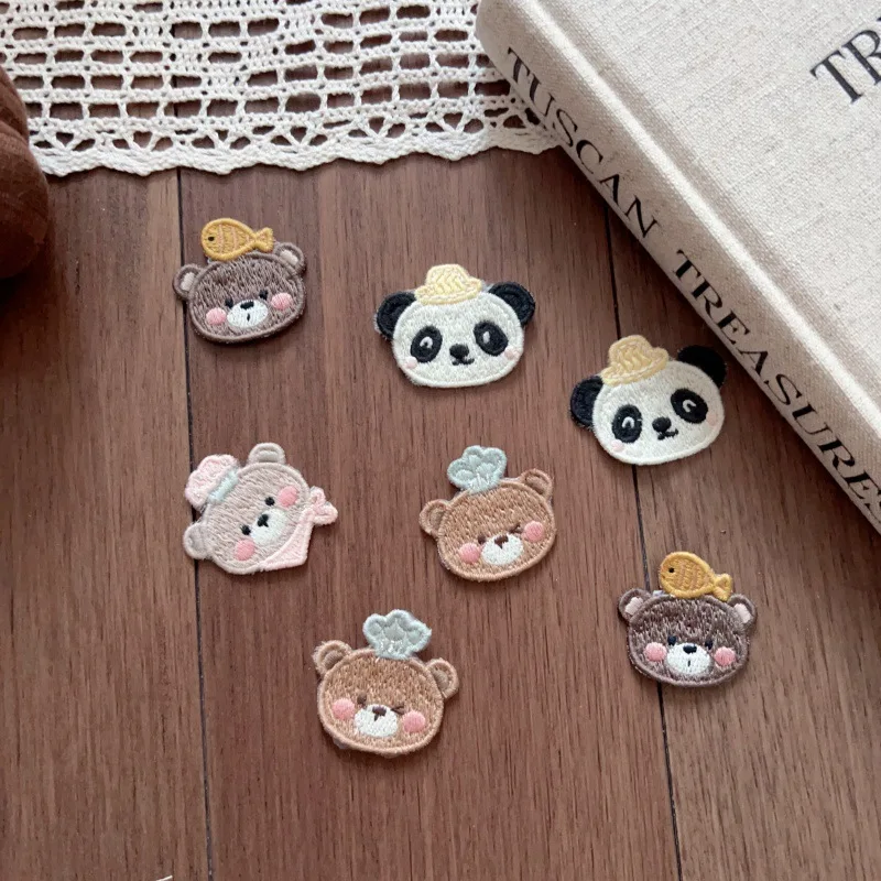 Cartoon Cute Animal Fabric Patch Embroidered Iron on For Shoes Hat Socks Kids Clothing Decoration High Quality