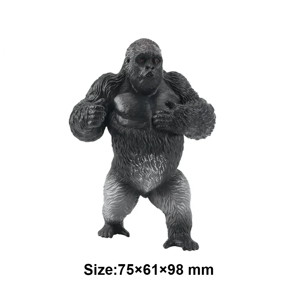 Toymany Simulazione Gorilla Primate Fauna Selvatica Modello Animale Giocattolo Mini Figure Bambole Action Figurine Giocattoli Regalo per Bambini Torta Decora