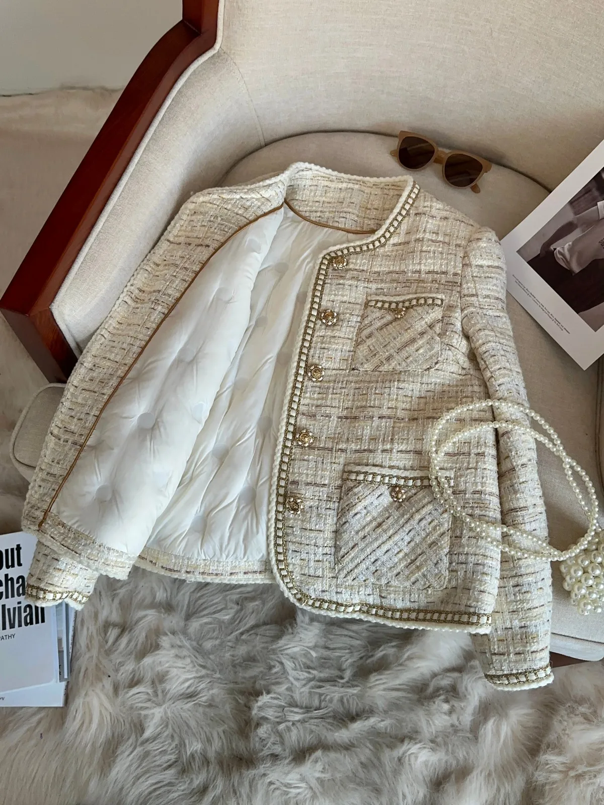 

Новая куртка National Stand White Moonlight 90 Du Down Jaet из смесовой пряжи, тканая, с легким наполнителем, верхняя одежда A70792