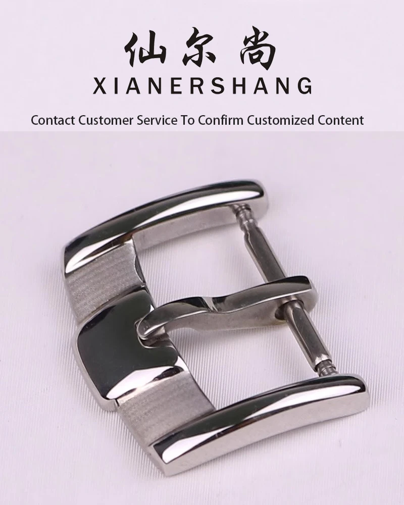 XIANERSHANG Men Custom P-IAGET Watch Clasp 18MM 16MM P-shaped Logo Belt Buckle 316L Stainless Steel Pin Buckle Watch Accessories