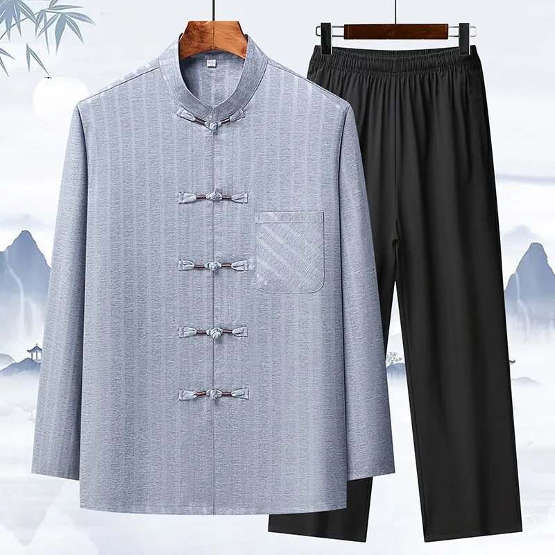 

Long Sleeve shirts+Trousers 2026 Men's High-Quality Fashion Trend Comfortable Versatile Casual Breathable Two-Piece set men