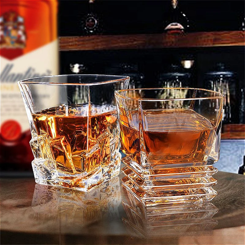 Juego de 2 uds de copas de vino de lujo, copa de cóctel de alta gama, copa de whisky, vasos para beber, taza de bebida fría, copa de vino, accesorios de Bar