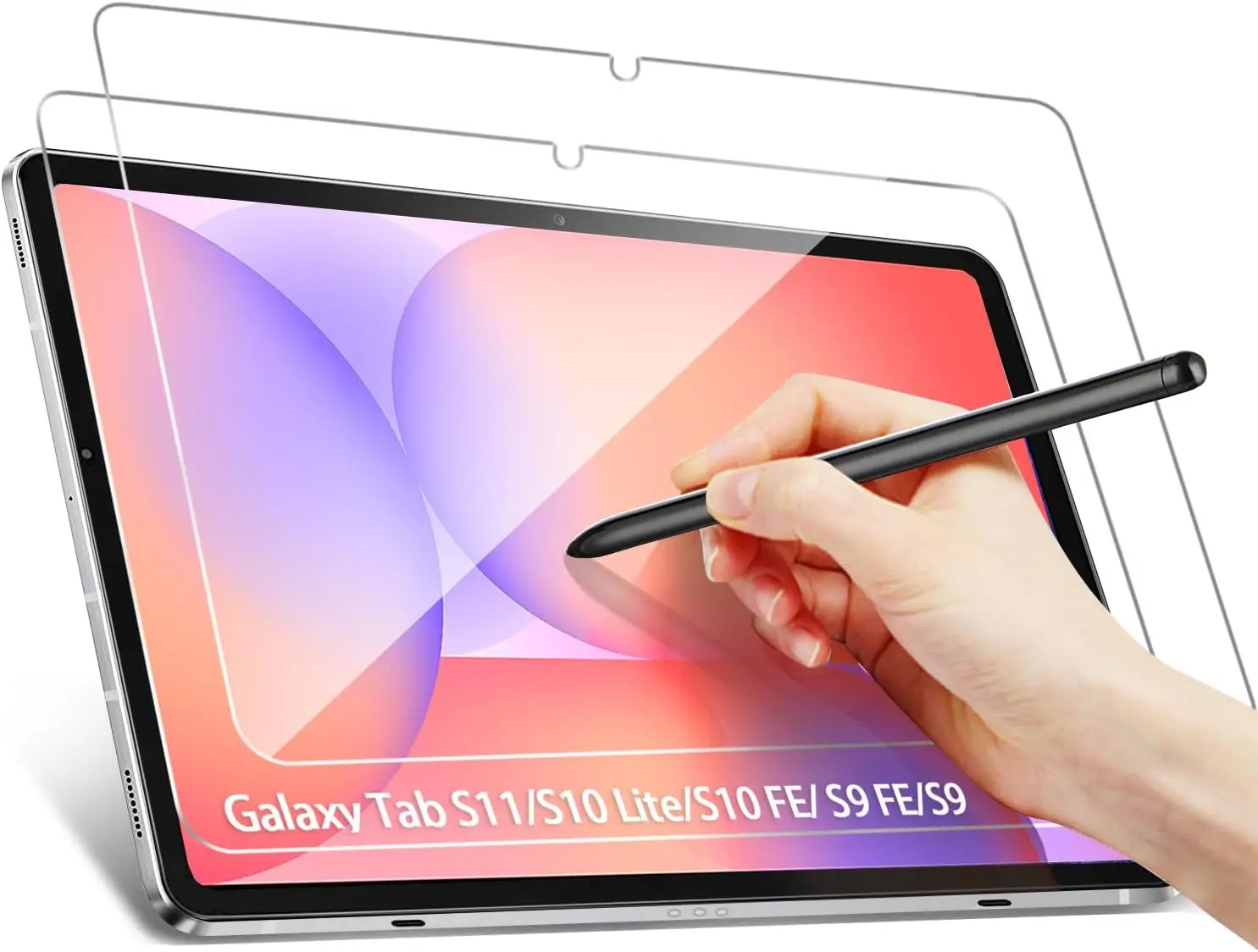2 Stück Gehärtetes Glas Displayschutzfolie für Samsung Galaxy Tab S7 Fe 12.4 A8 S10 S11 S6 Lite A9 S8 S9 Fe Plus Ultra Schutzfolie – Detail 1