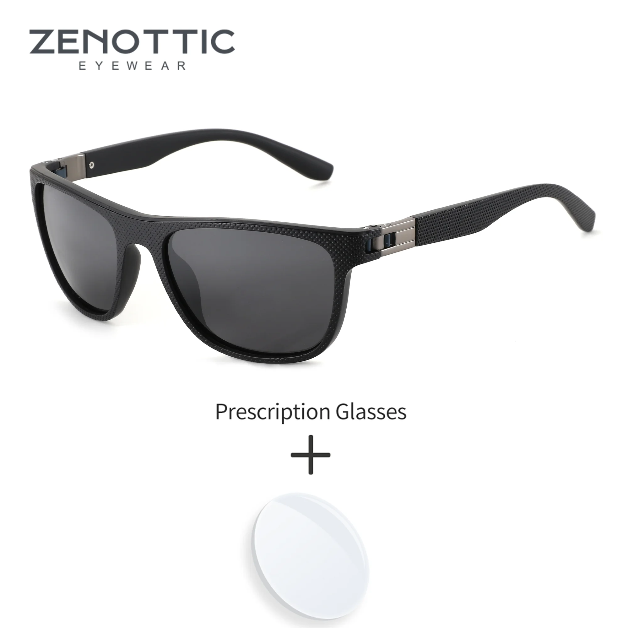 

ZENOTTIC L Size Sport Trend Square TR90 Polarized Sunglasses Prescription For Men Myopia UV400 Protection Optical Sun Glasses