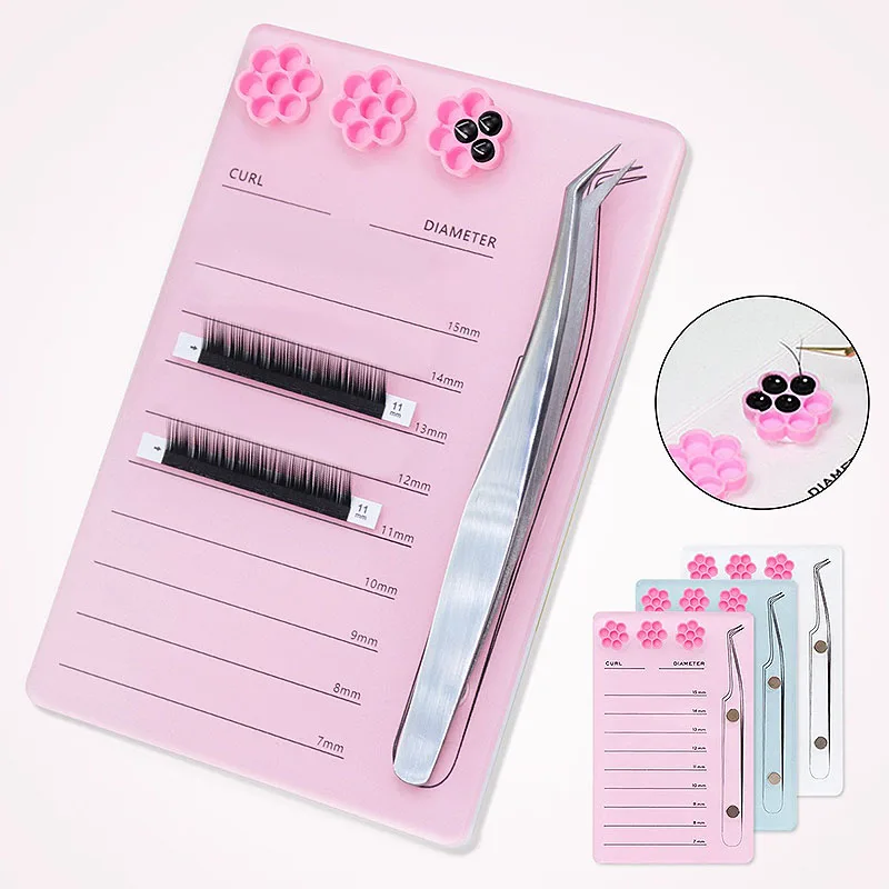 1/2/3pcs Eyelash Extension Scale Holder False Eyelash Pad Eyelash  Acrylic Magnetic Lash Board Glue Pallet Cup Tools JJMGJ04