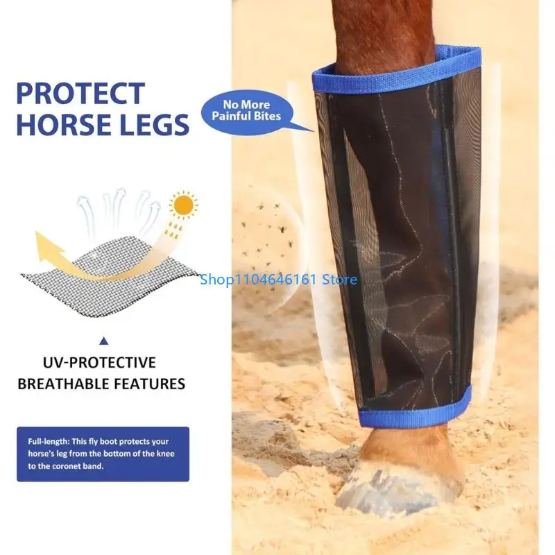 Boot mosca caballo Protectora caballo envoltura pierna caballo Protector entrenamiento caballos ajustable