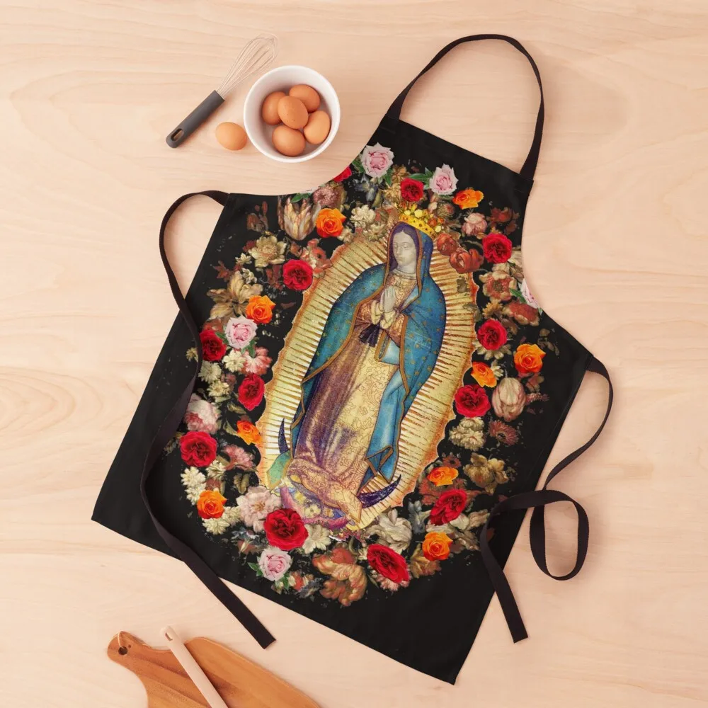 

Our Lady of Guadalupe Mexican Virgin Mary Mexico Catholic Saint Apron apron women professional hairdresser apron