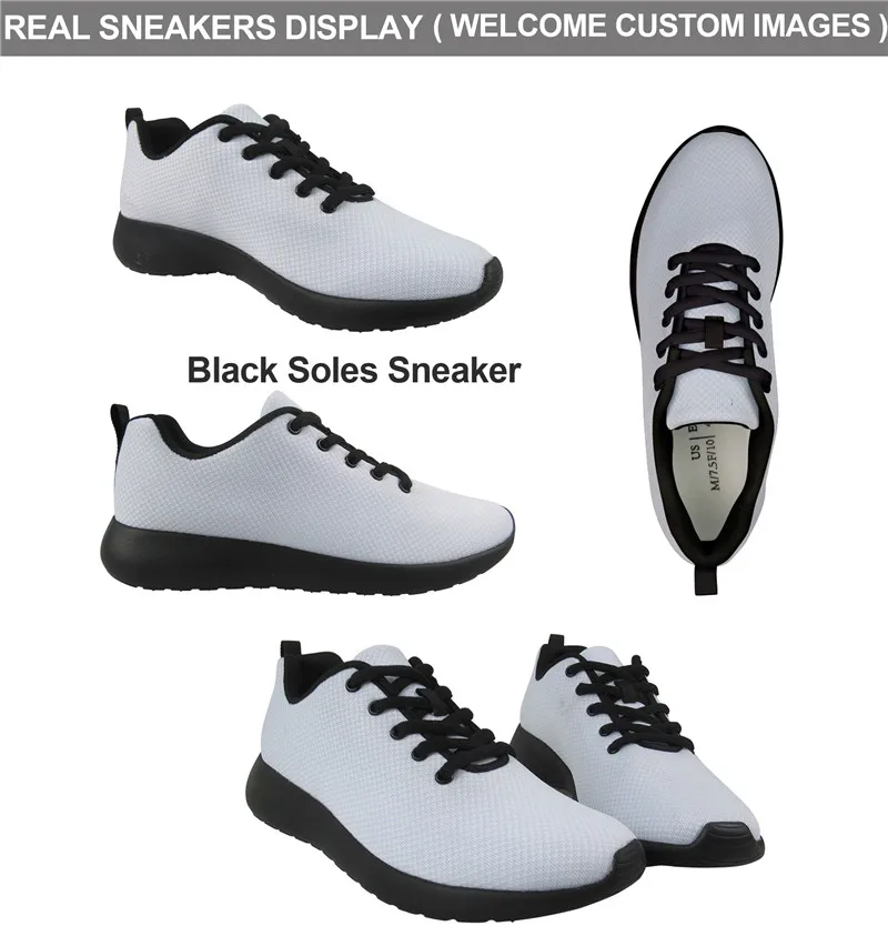 Hot Sale Mesh Men Running Shoes Bulldog Pattern Breathable Lace-Up Jogging Light Women Sneakers Outdoor Soft Shoes Plus Size 46