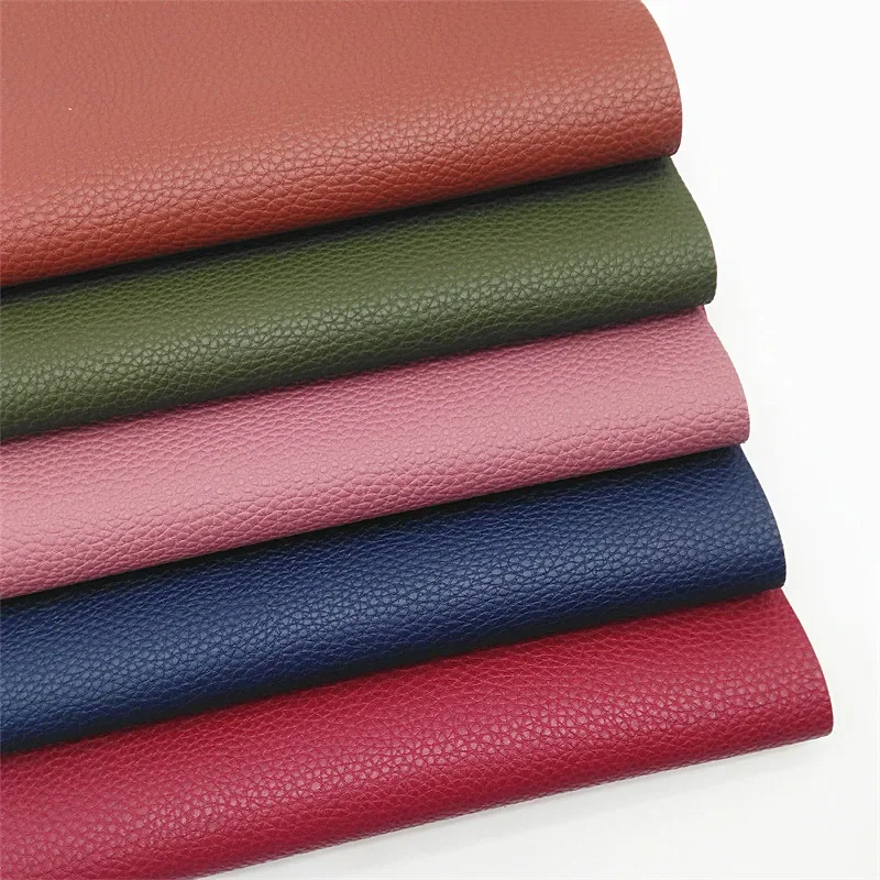 1.2MM Litchi Faux Leather Sheets Soft Backing Synthetic Leather Fabric Faux Leatherette For Bows Earrrings Bags DIY A4 GM4065C