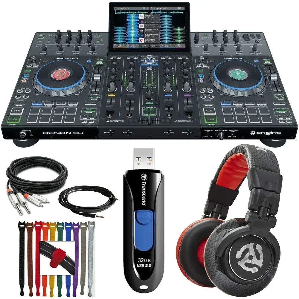 WINTER G SALES DISCOUNT ON GOODS AUTHENTIC 2020/2024 Denon DJ Prime4 4 Channel Standalone DJ System Serato DJ Controller Black