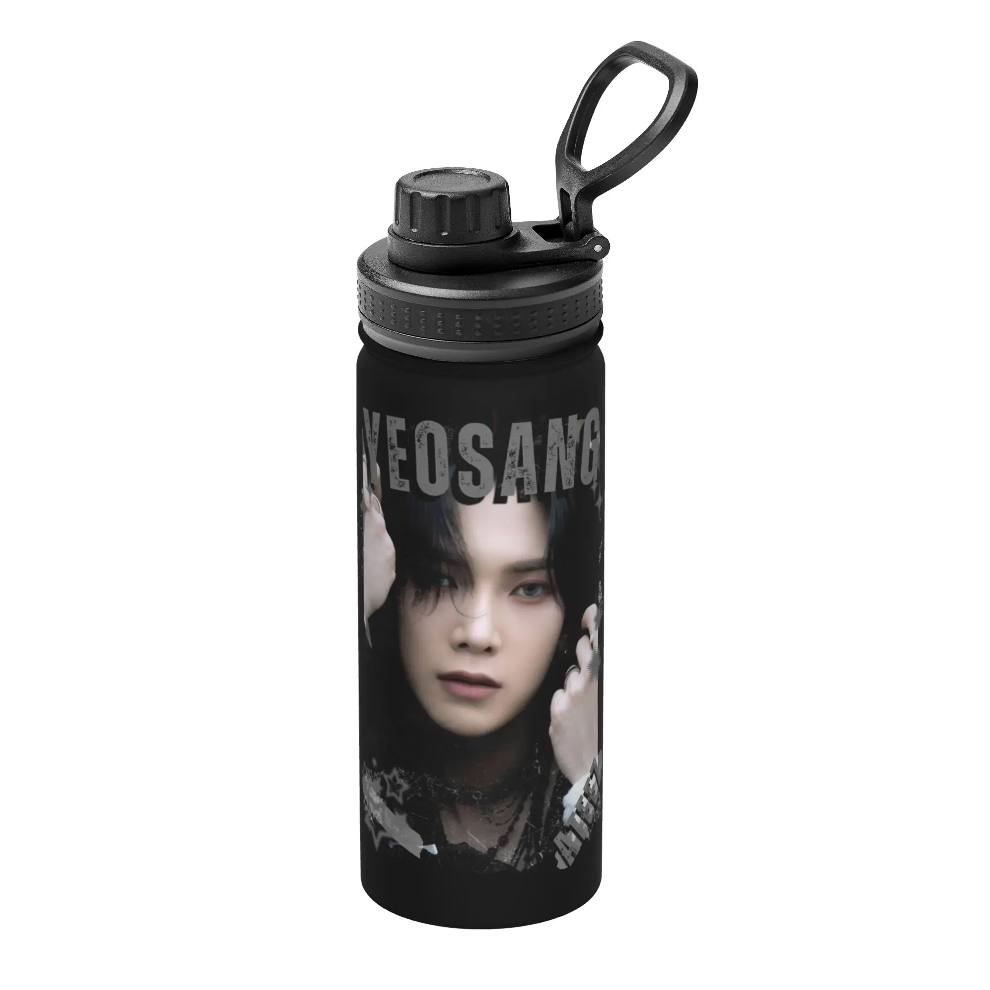 Kpop Boy Group A-Ateez Yeosang 18OZ Sports Insulated Kettle  Thermal Cup Stainless Steel Travel Outdoor Mug Spill Proof