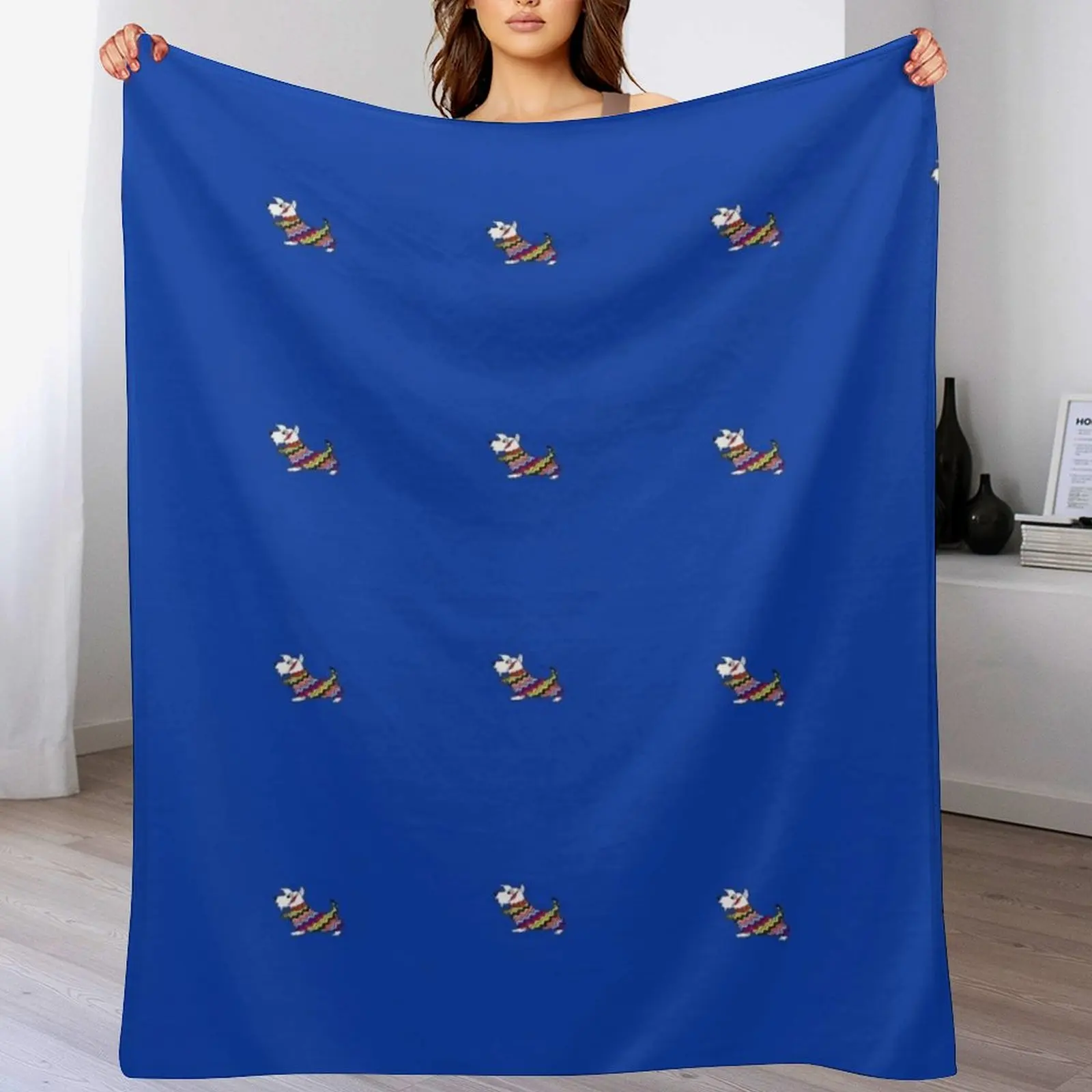 

Scottie Dog Throw Blanket Easy Care Comfortable Blanket for Couch