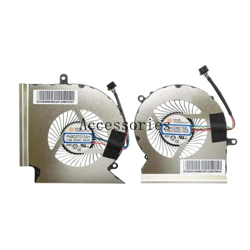 Laptop CPU GPU Cooling Fan for MSI GL65 GE65 GP65 WE65 Raider PABD07012SH 1.0A 5VDC N425 PAAD06015SL 0.55A 5VDC N426