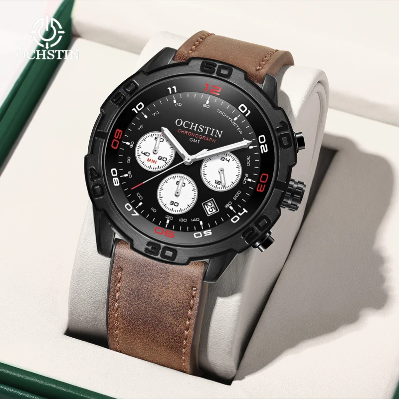 OCHSTIN Cross Border Hot Multifunction Quartz Movement 2024 Pilot Series Sport Street Men's Quartz Watch