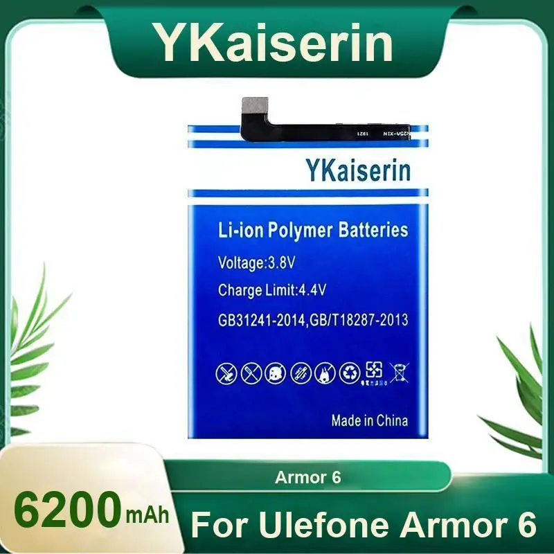 large capacity 6200mAh Reliable Power Premium Replacement Mobile Phone Battery For Ulefone Armor 6 warranty + tracking number