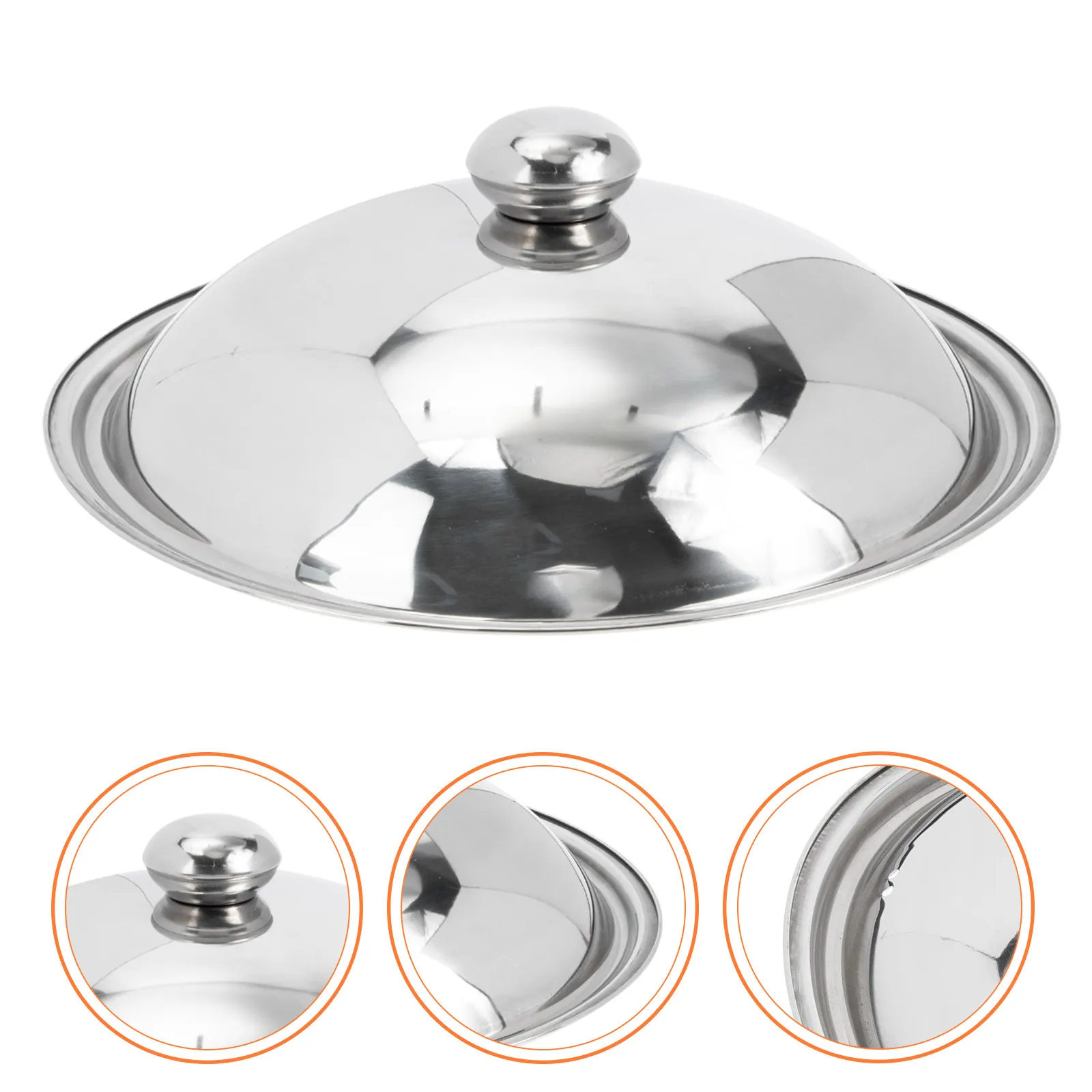 Stainless Steel Visible Pot Cover Multi-Function Universal Lid for Wok Frying Pan Cookware Heatproof Freshness Preserving