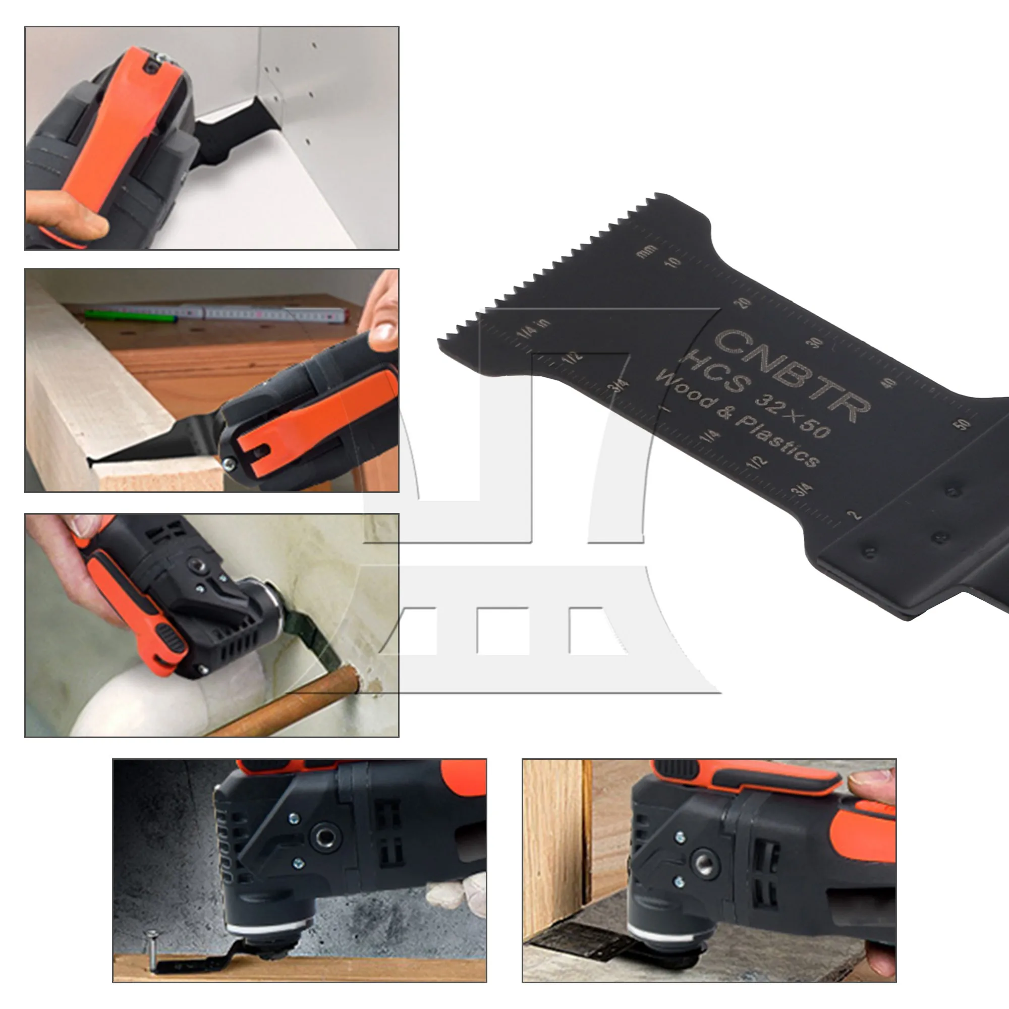 CNBTR 8 Pcs Oscillating Tools Part 5cm Processing Depth for Wooden Plastics