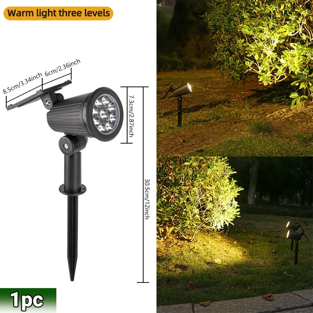 9-LED zonne-spotverlichting IP65 waterdichte buiten RGB zonne-landschapsverlichting helderheid instelbaar voor tuintuin palmbomen
