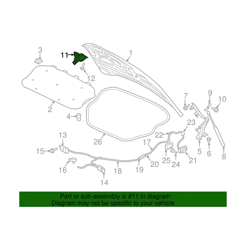 Front Hood Safety Catch Latch Lock Brace For Volvo XC90 2016-2024 Bonnet Hook Lock Bracket Accessories