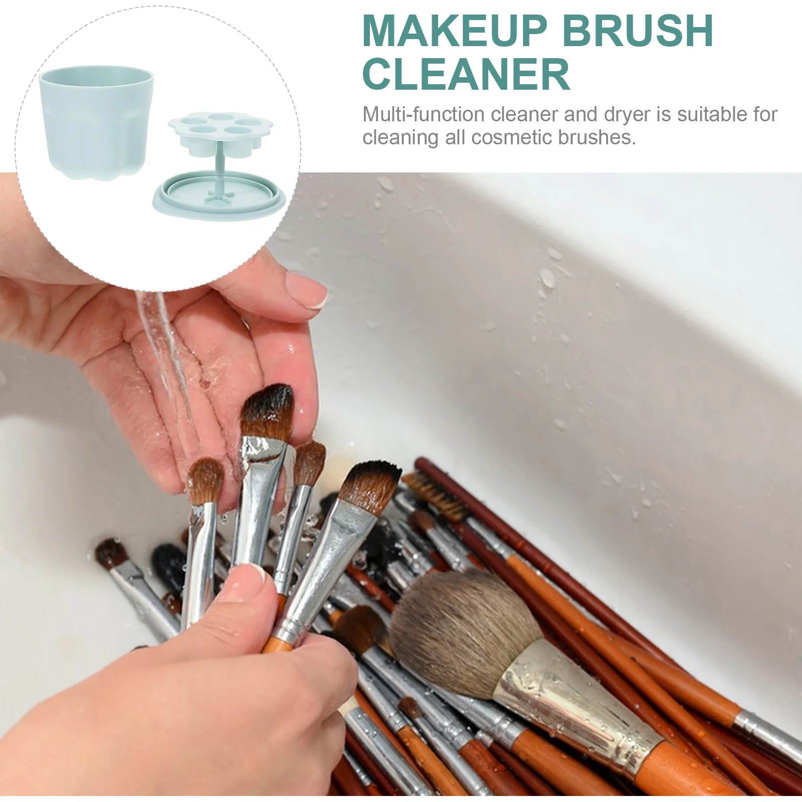 Brush Cleaner Drying Rack Hard to Bend Break Resists Wear Washable with Soap Water Ideal for Makeup Kit Daily Use Organizer