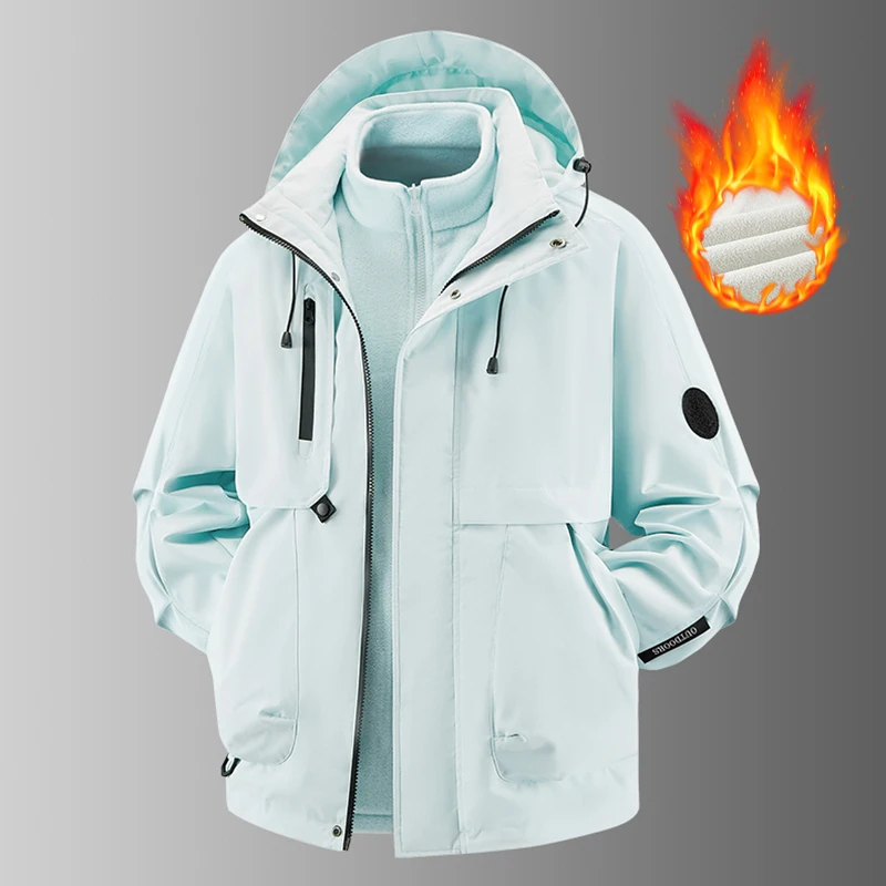 Куртка мужская куртка куртка осенне-зимняя куртка три в одном уличная спортивная куртка флисовая куртка внутренняя куртка куртка