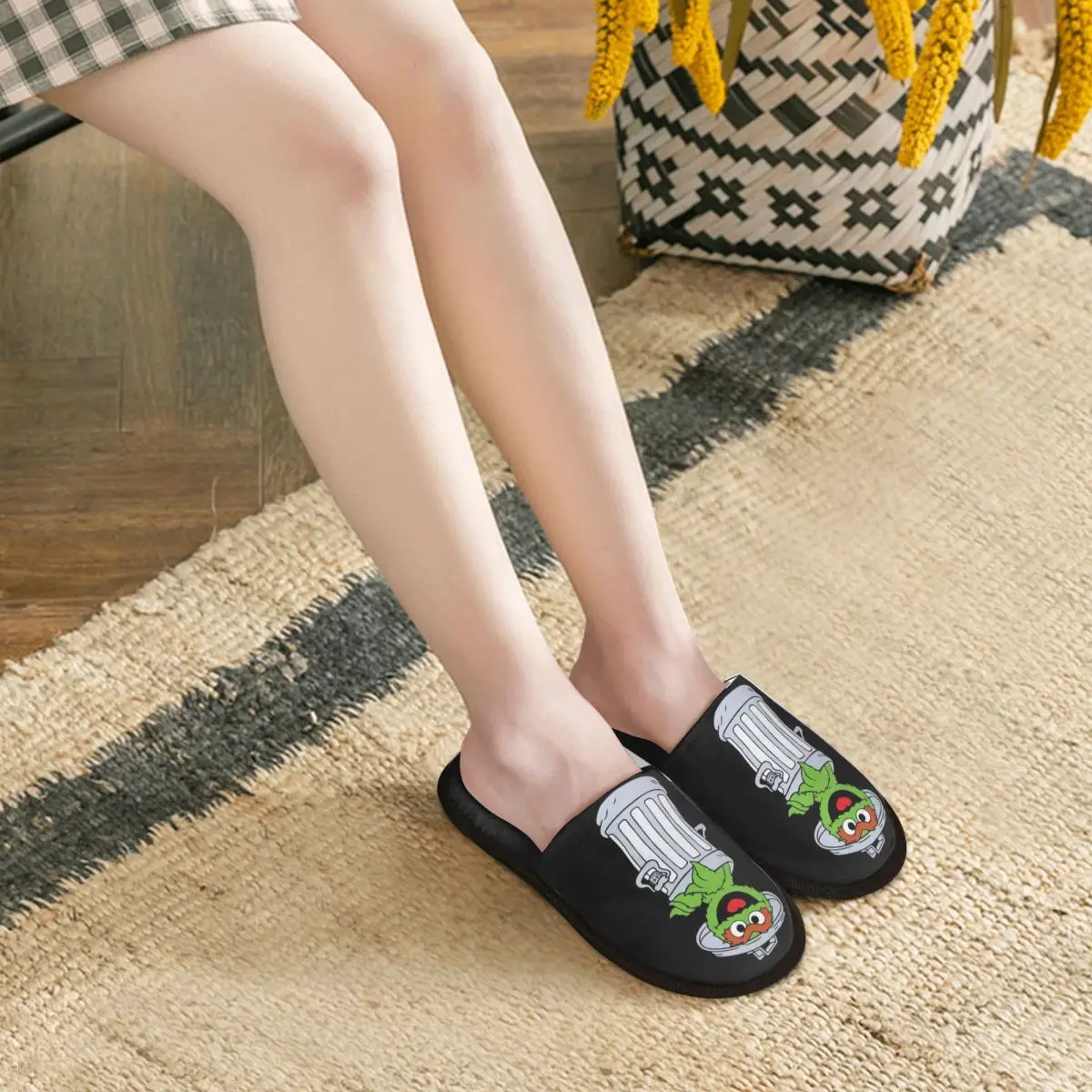 مخصص طباعة المرأة كوكي الوحش برامج التلفزيون شبشب منزل لينة الدافئة رغوة الذاكرة رقيق النعال داخلي في الهواء الطلق الأحذية #5