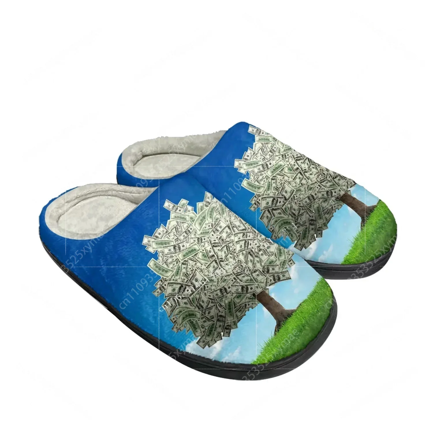 

Теплые домашние тапочки-сабо из хлопка Dollar Green Tree, мужские и женские, плюшевые, для спальни, повседневные, сохраняющие тепло, белые