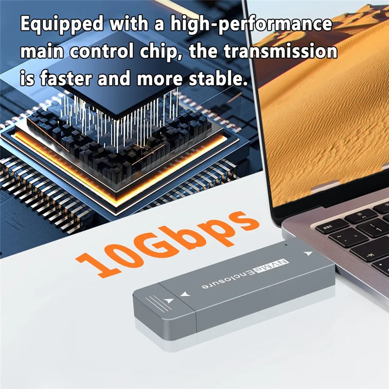 NVME SSD Enclosure M.2 Nvme Enclosure USB-A Plug USB 3.210Gbps In-Line 2230 SSD Case dengan Magnet