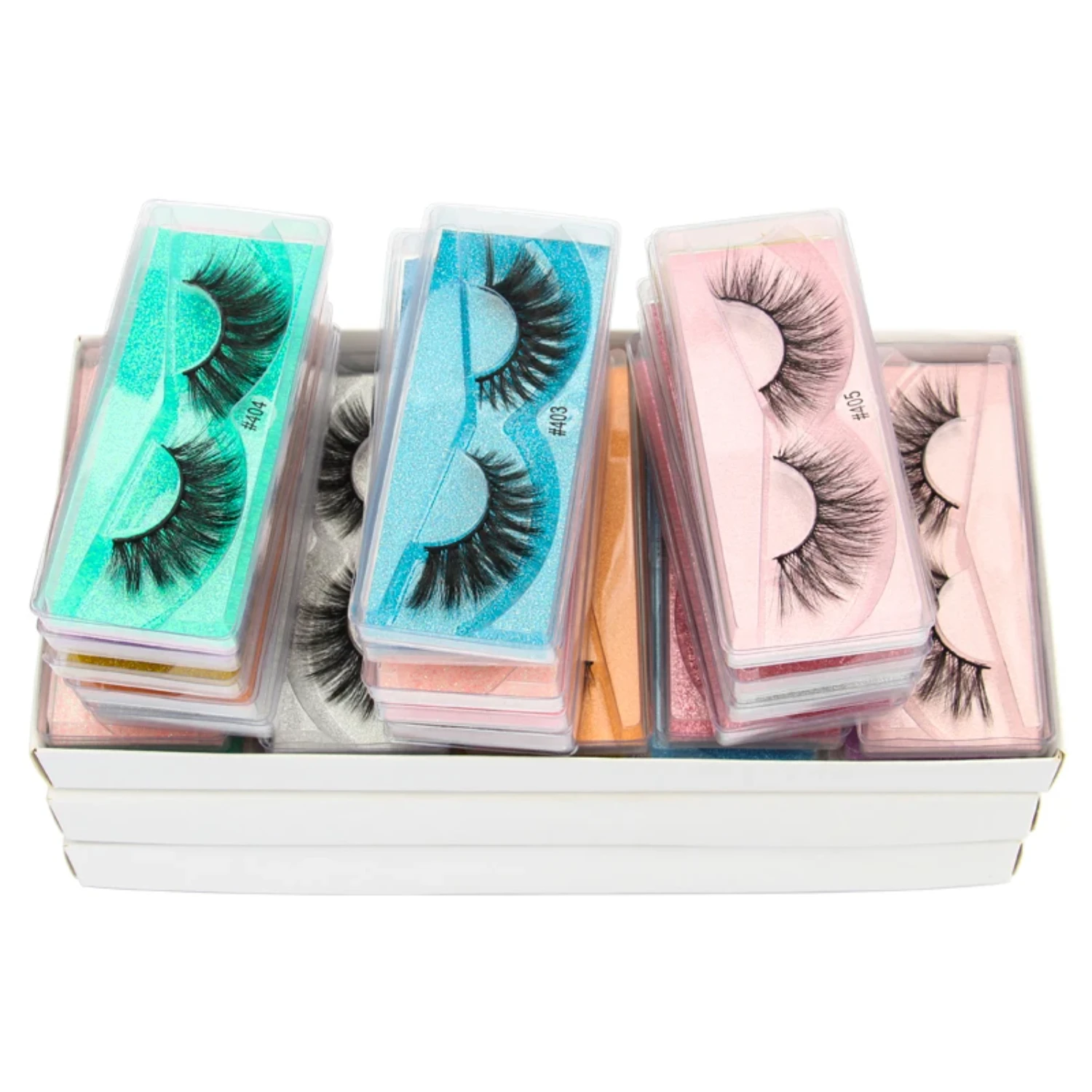 

Wholesale 10 Pairs False Eyelashes Wispy 3D Faux Lashes Dramatic Soft Reusable Fake Eyelashes Bulk mink Lashes Tools