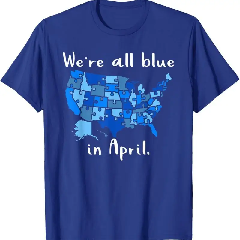 

Футболка «Мы все синее в апреле» с месяцем осведомленности об аутизме