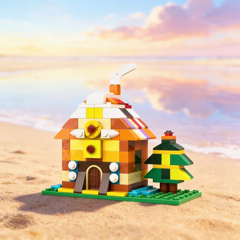 153-teiliges MOC Lebkuchenhaus Klassisches Modellbausatz Architektur-Bausatz DIY Kreatives Spielzeug Weihnachtsgeschenk Bildung